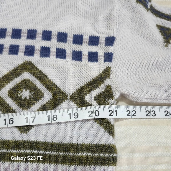 J. Crew Geometric Fair Isle Sweater Acrylic Wool Mohair Blend Women's Large - Picture 12 of 13